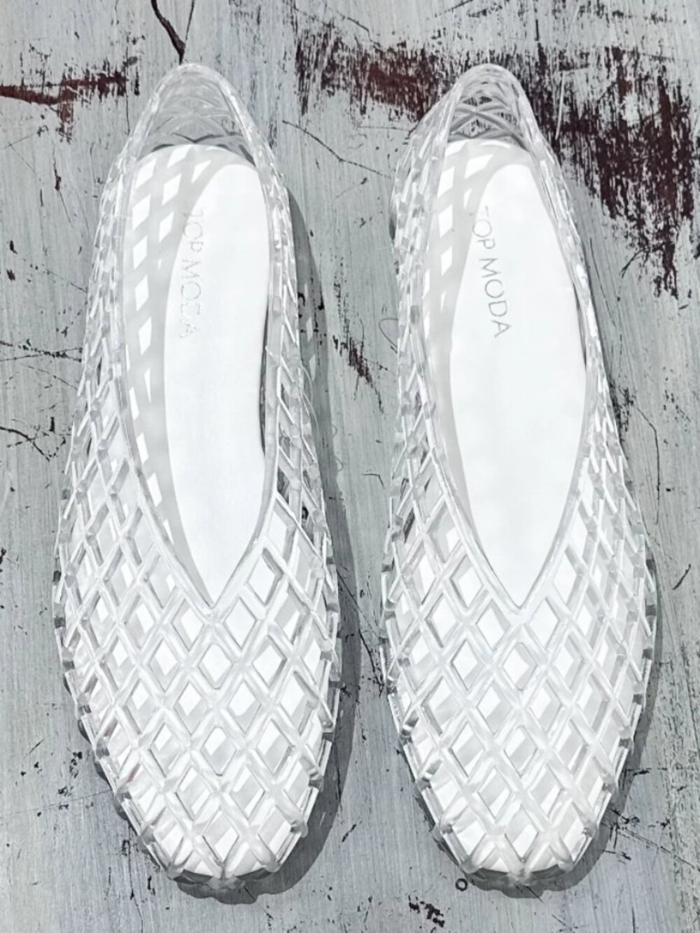 Ashley Jelly Flats - Clear - Size 8